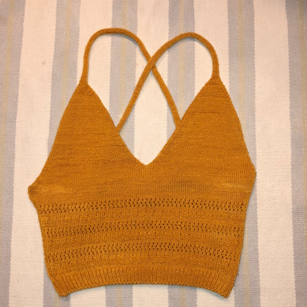 Mustard Crop Top